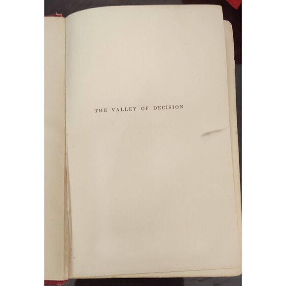 THE VALLEY OF DECISION II by Edith Wharton 1902. Previous library book w marking - Picture 5 of 12